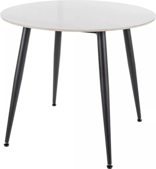 Okrúhly jedálenský stôl Rion 90 cm biely/čierny