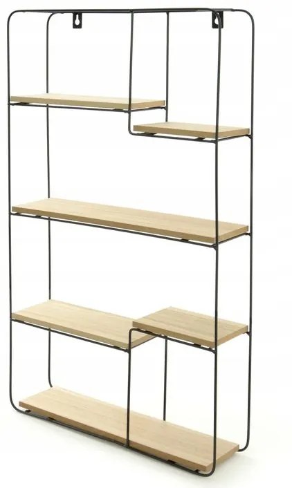 Tutumi Tutumi, kovová nástenná polica 70x40x10cm SG1810-03, čierna, HOM-04546