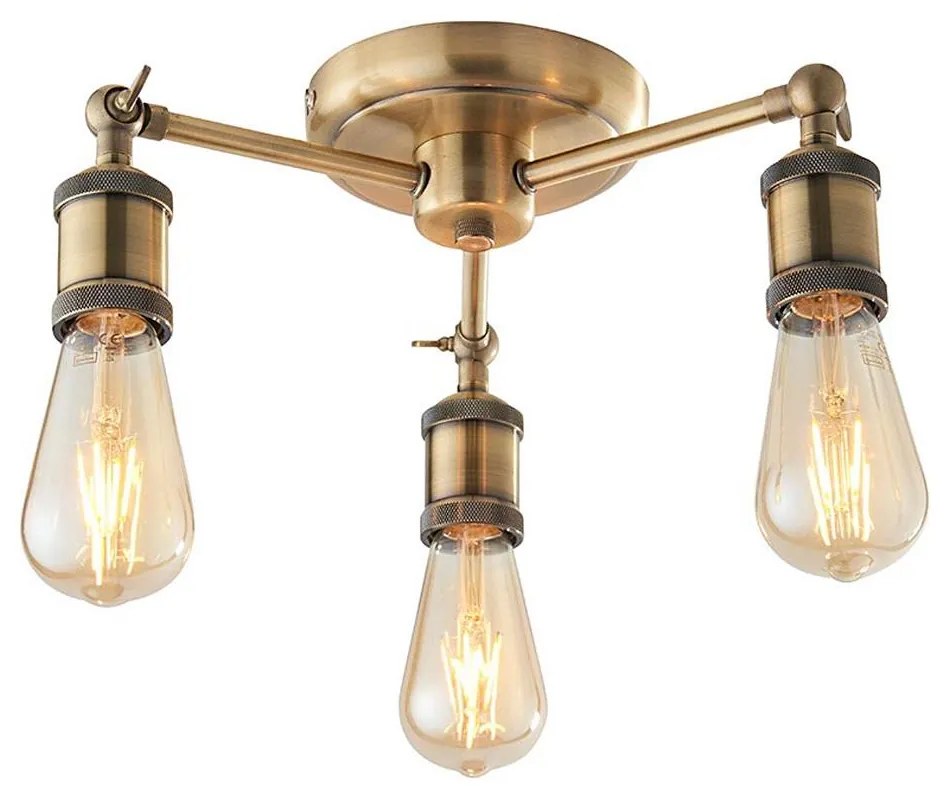 Endon 97243 - Bodové svietidlo HAL 3xE27/10W/230V mosadz