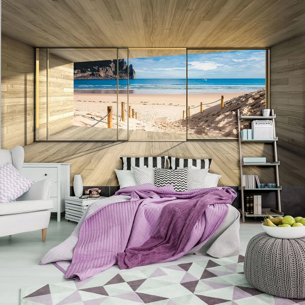 Fototapeta - Výhľad na pláž (152,5x104 cm)