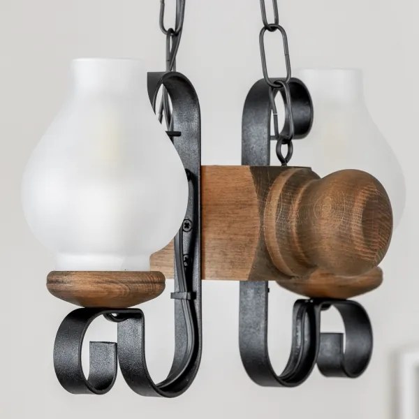 Brilagi - Luster na reťazi RUSTIC 2xE14/40W/230V buk