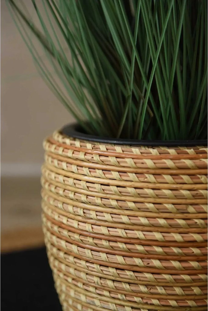 Interiérový kvetináč MASTELLO, ratan, 24x24 cm, natur