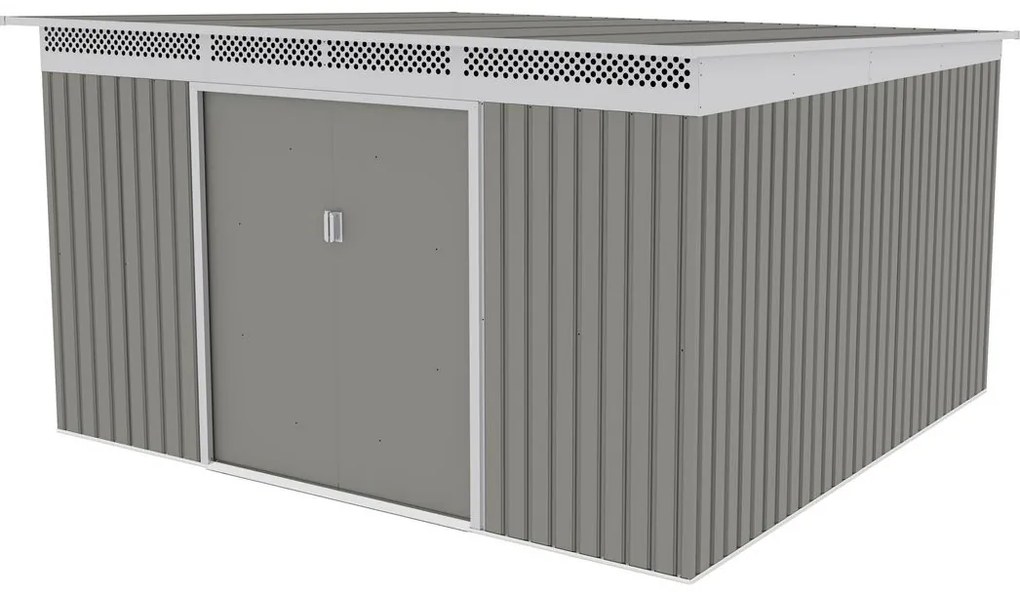 G21 Záhradný domček GRAH 1132 - 340 x 333 cm, metalický šedý 63900995