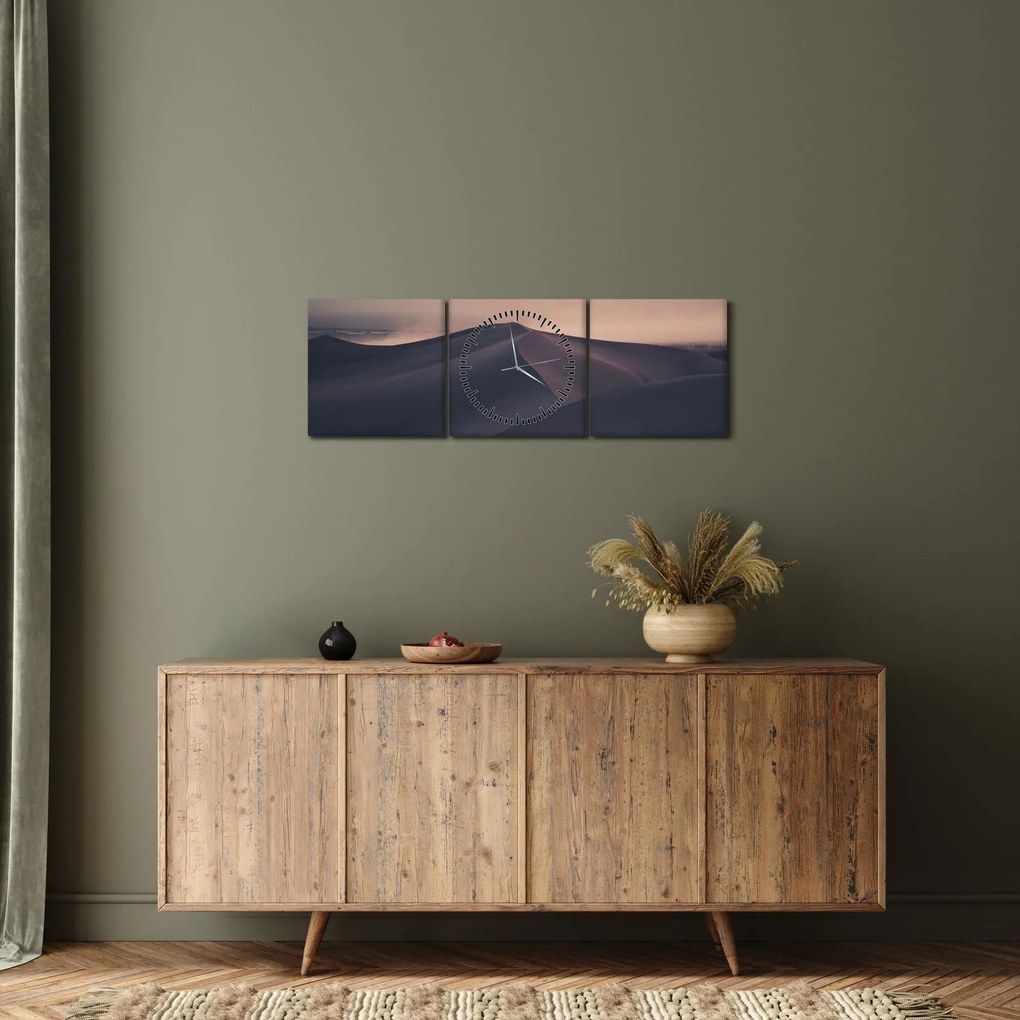 Obraz - Piesočné duny (s hodinami) (90x30 cm)