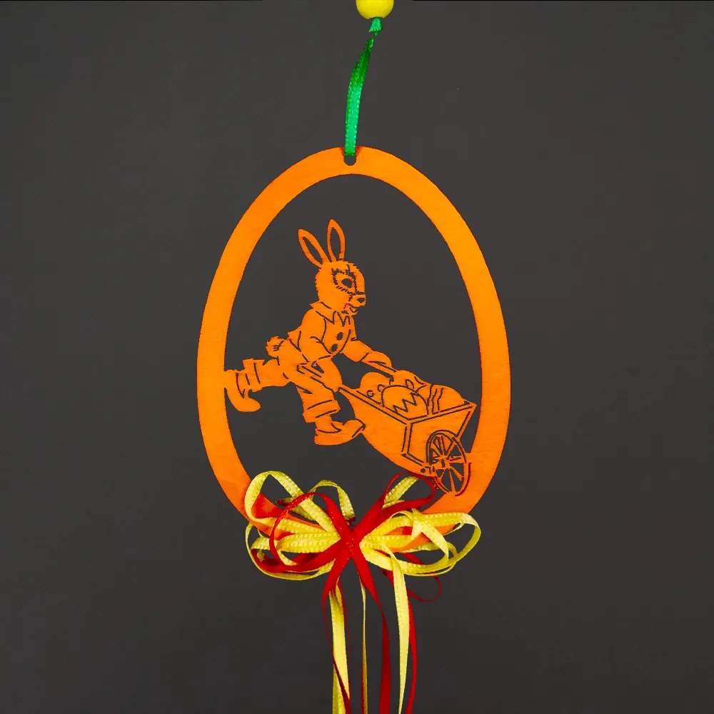 AMADEA Drevený veľkonočný záves - zajačik, dĺžka 50 cm