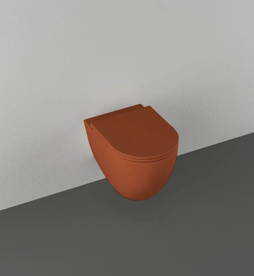 Isvea Isvea, INFINITY závesná WC misa, Rimless, 36,5x53cm, terracotta, 10NF02004-2U