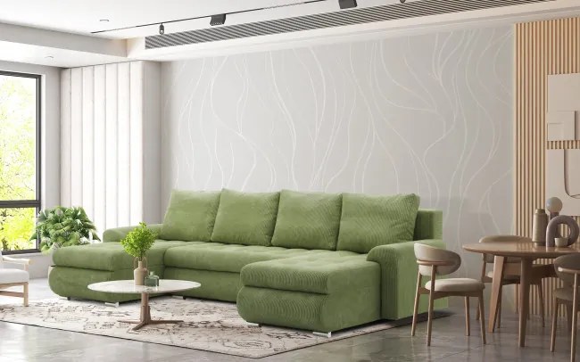 Sedacia súprava FORESTA ULL Poso v tvare U svetlozelená