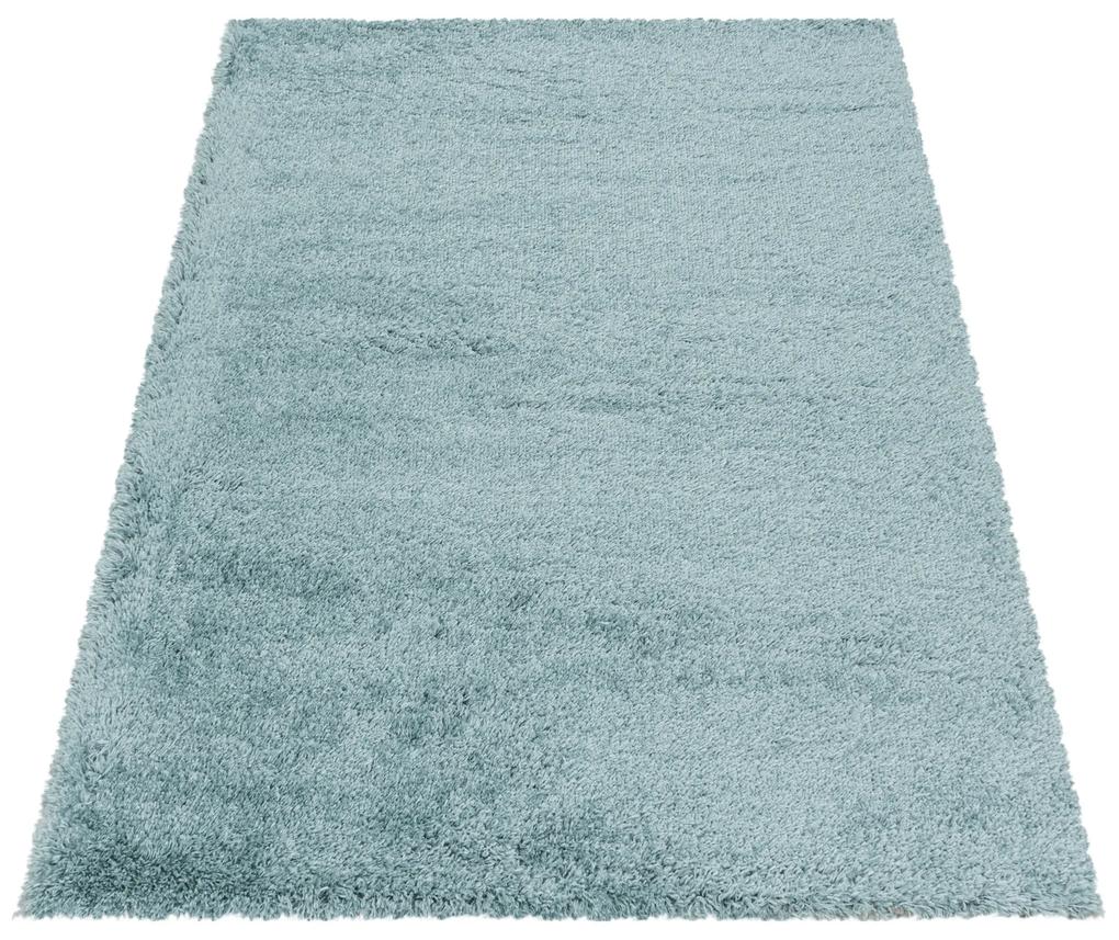 Ayyildiz Kusový koberec FLUFFY 3500, Modrá Rozmer koberca: 60 x 110 cm