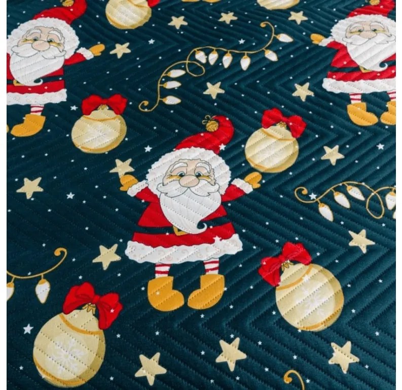 Prehoz na posteľ SANTA, modrý Rozmer: 200 x 220 cm