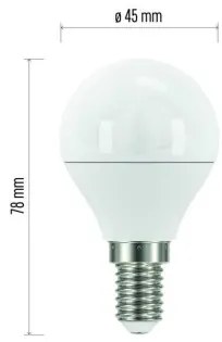 EMOS LED žiarovka True Light, E14, 4,2 W, 470lm, neutrálna biela