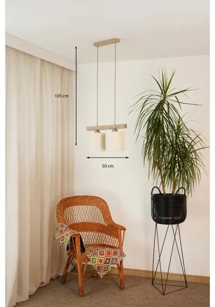 Brilagi - Luster na lanku FOREST 2xE27/15W/230V borovica/hnedá/krémová