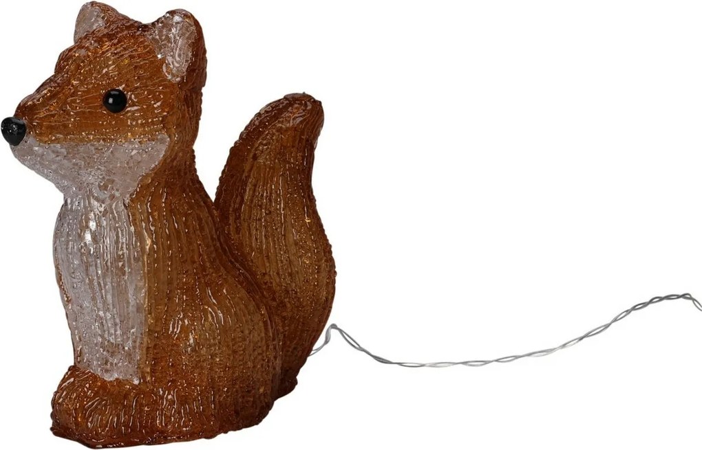 Zvieracia LED dekorácia Líška, 10 x 18,5 x 17,5 cm