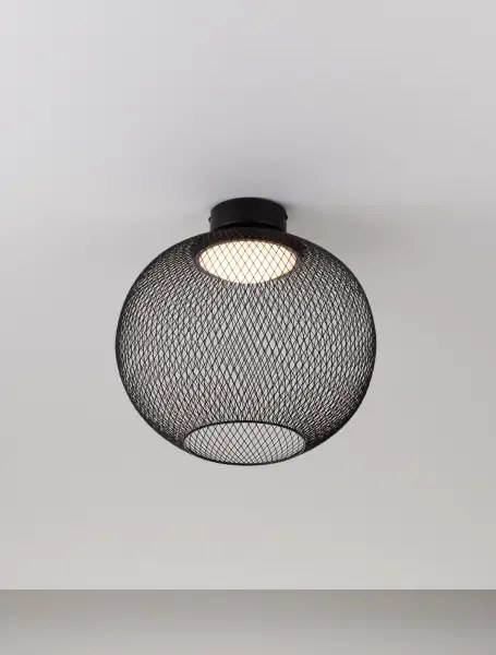 LED čierne moderné stropné svietidlo Kinetic 40