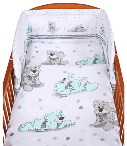 NEW BABY 2-dielne posteľné obliečky New Baby 100/135 cm sivý medvedík