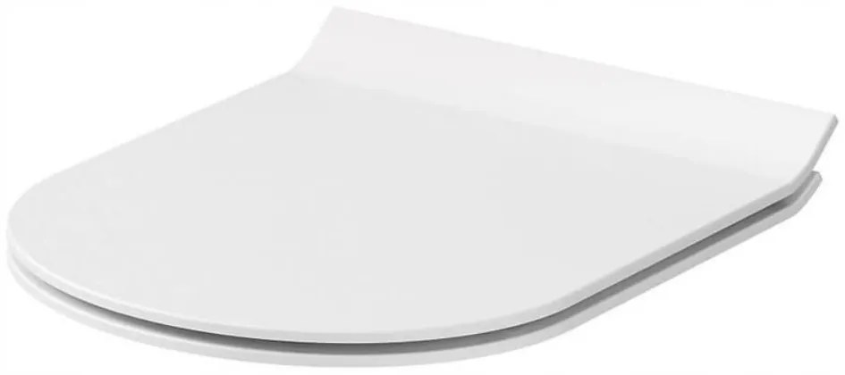 Cersanit City New Oval CleanOn 50,5x36x37 cm, závesná wc misa + toaletné sedátko s pomalým zatváraním z duroplastu, K701-104
