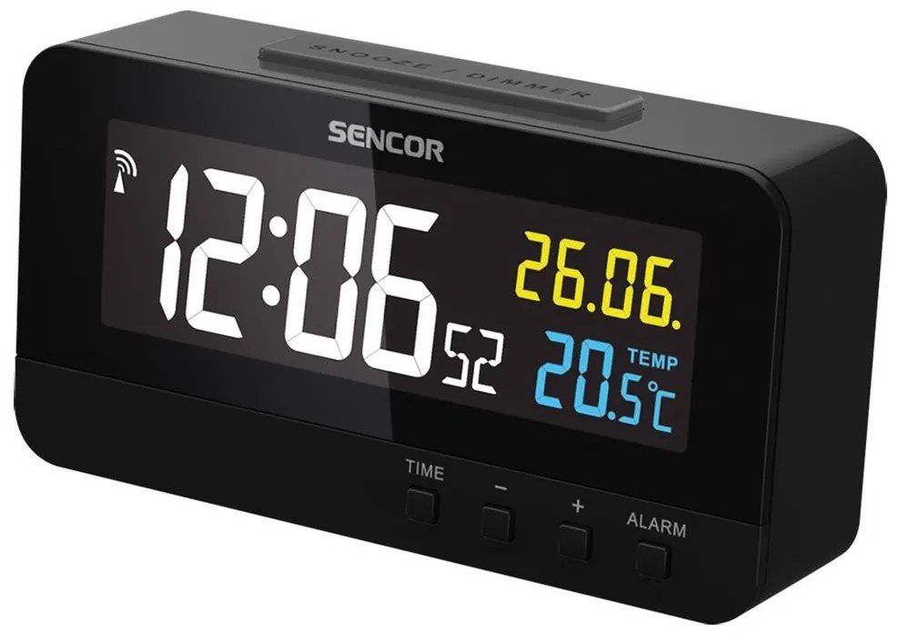 Sencor - Digitálne hodiny s budíkom a teplomerom 230V/1xCR2032 FT0377