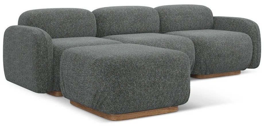 Sivá modulárna rohová pohovka (variabilná) Ailani – Makamii