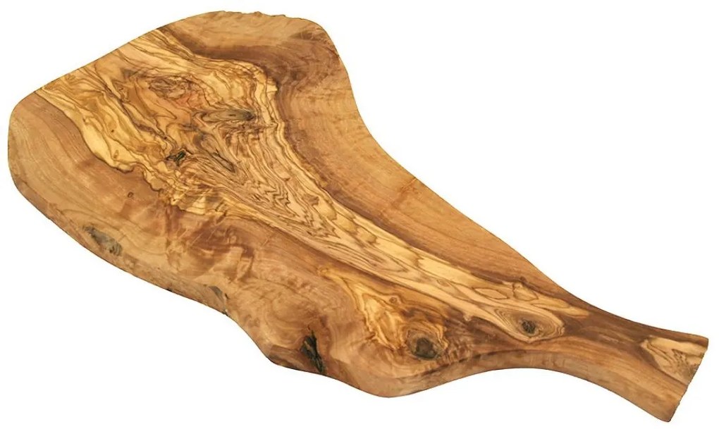 Servírovacia doska s rukoväťou 40-44 cm olivové drevo - skladom SB