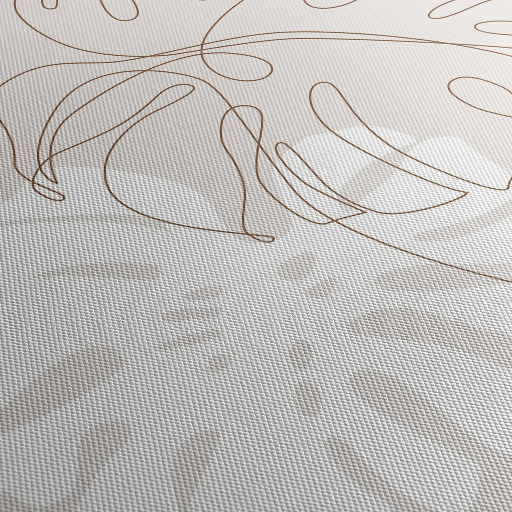 Obraz - Line art monstera N⁰2 (150x105 cm)