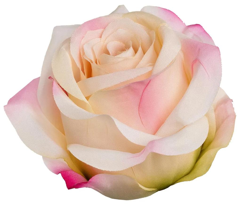Gasper Umelý kvet Ruža s klipom, broskyňa