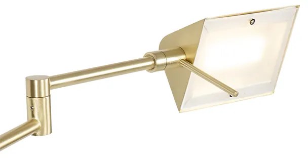 Stojaca lampa mosadz vrátane LED s dotykovým stmievačom - Notia