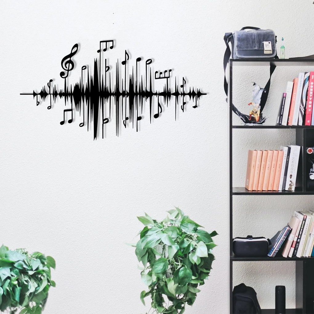 Nástenná kovová dekorácia Lal čierna