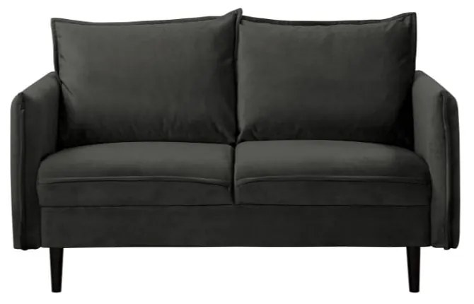 Tmavosivá zamatová pohovka 138 cm Juli – Ropez