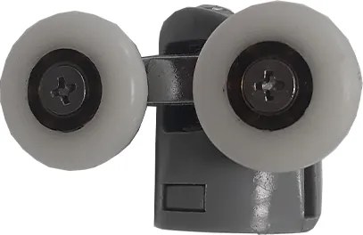 Invena Invena, horné dvojité koliečko pre sprchové kúty VITORIA, 23 mm, sivá, INV-SU-AK-507-T