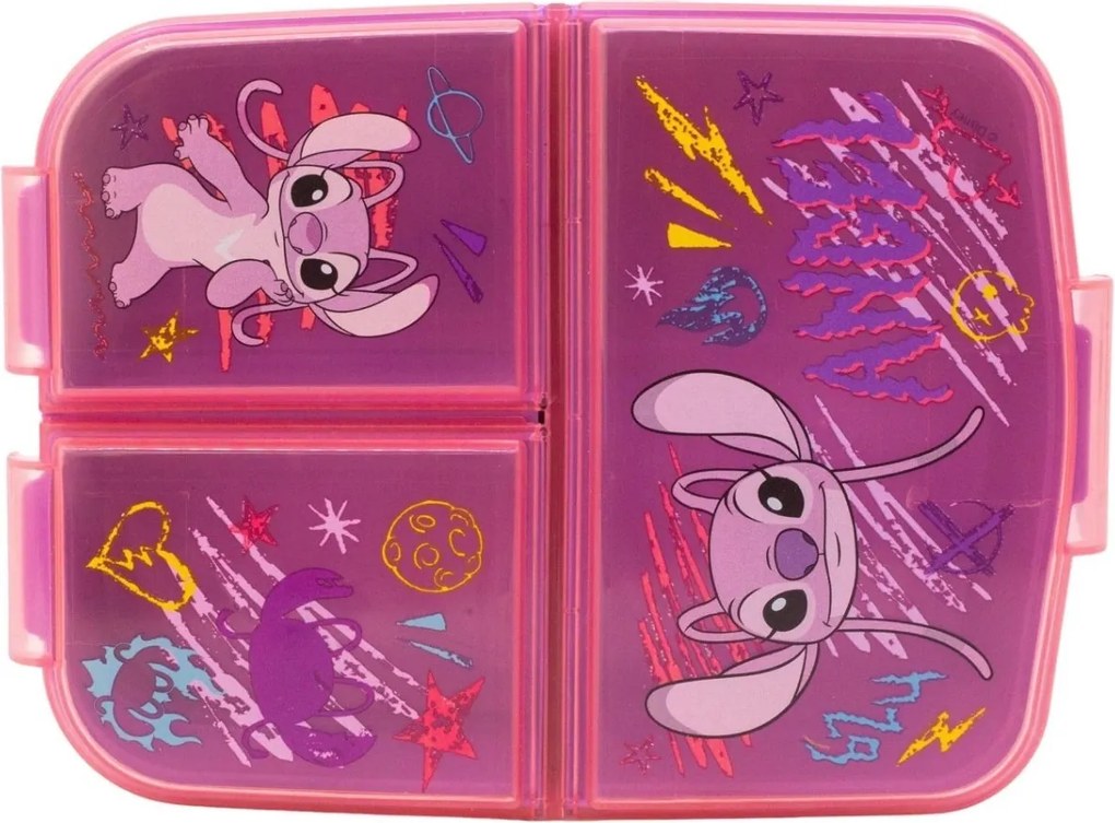 Multibox na desiatu Lilo & Stitch - motív Angel - s 3 priehradkami