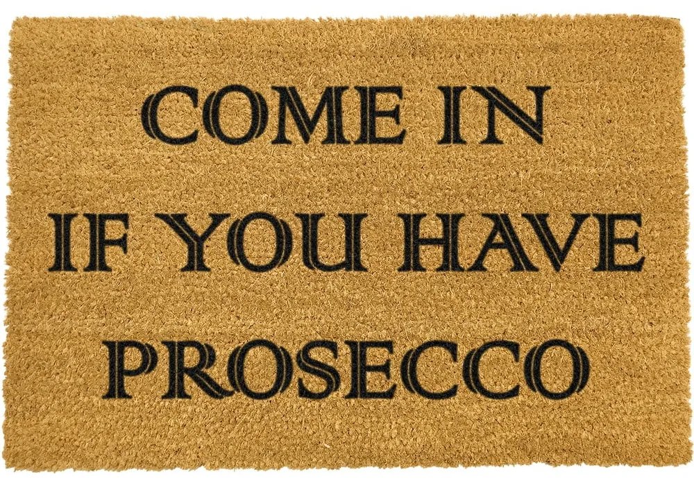 Rohožka z prírodného kokosového vlákna Artsy Doormats Prosecco, 40 x 60 cm