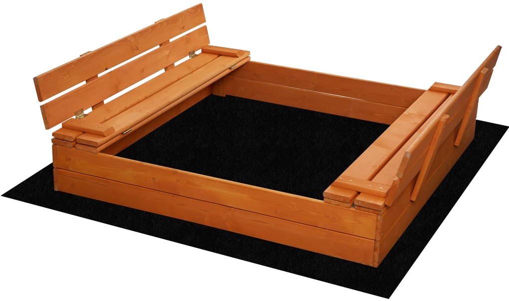 Bestent Pieskovisko s lavičkami 150cm impregnované + krycia plachta + agrotextília