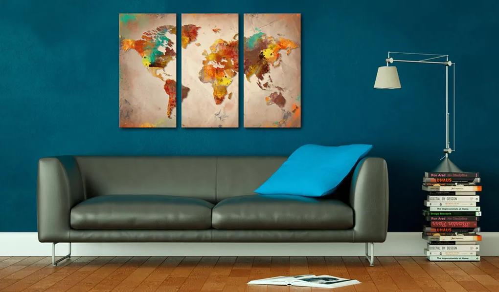 Artgeist Obraz na korku - Painted World [Cork Map] Veľkosť: 120x80