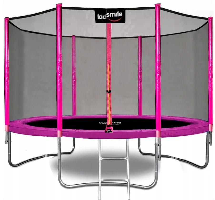 Trampolína s vonkajšou sieťou 252 cm - RUŽOVÁ