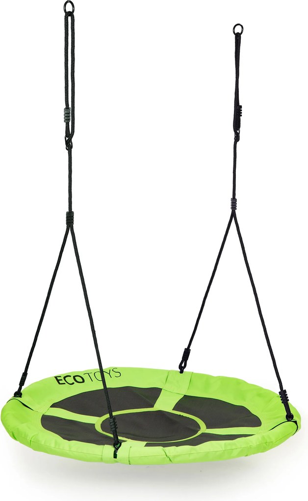 Detská hojdačka bocianie hniezdo 100 cm zelená - záhradná, nosnosť 150 kg ECOTOYS