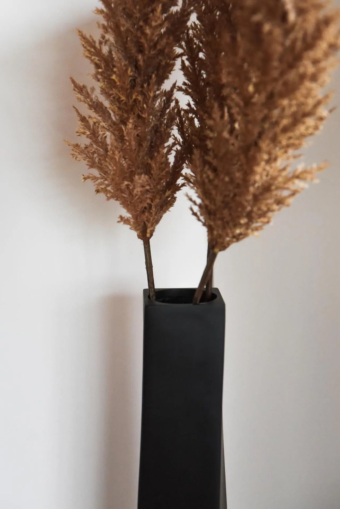 Vysoká váza HYDRON, sklolaminát, výška 100 cm, čierny mat