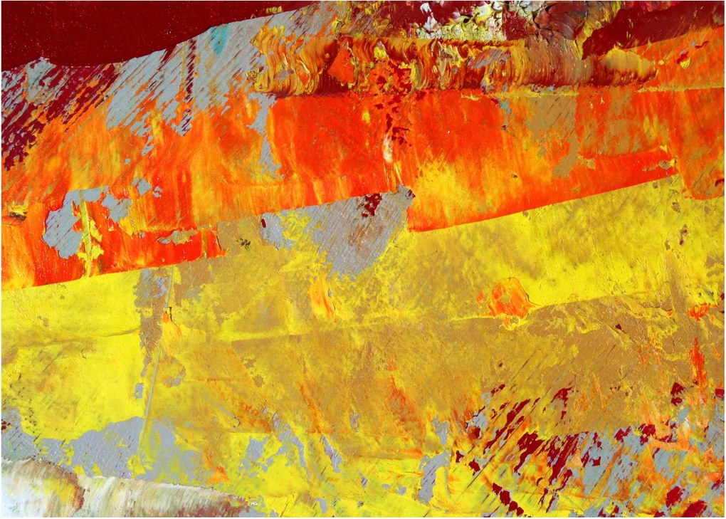 Sklenený obraz abstrakcie - maľba (70x50 cm)