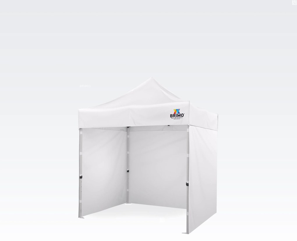 BRIMO Nožnicový Altánok 2x2 m Oceľ | Profi Zázemie Postavené za 45 s. - s 3 stenami - Biela 6
