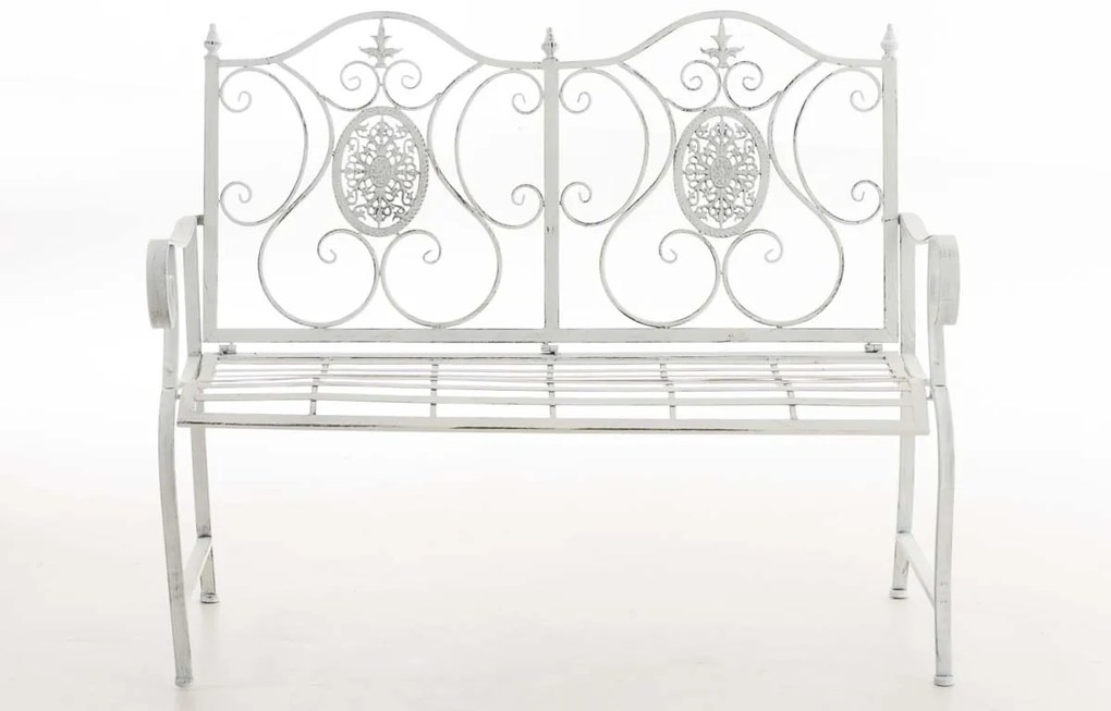 Záhradná lavička Punjab - Biela antik