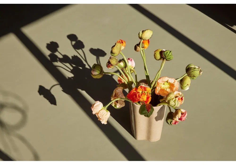 Béžová keramická váza (výška 30 cm) Sapo – Hübsch