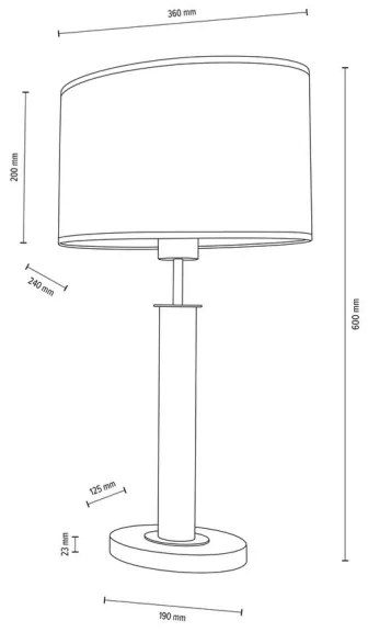 Spot-Light 7017400211524 - Stolná lampa MERCEDES 1xE27/40W/230V dub