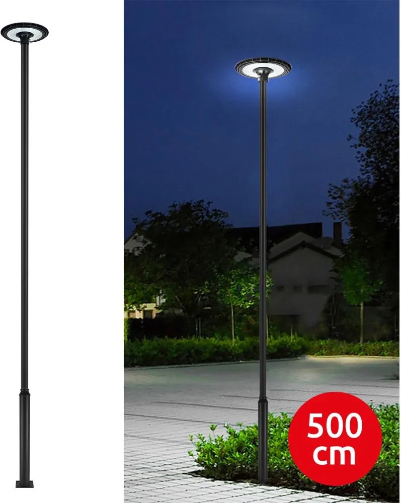 Brilagi-LED Vonkajšia pouličná lampa so stĺpom 5 m URBANSPARK LED/120W/230V čierna IP65