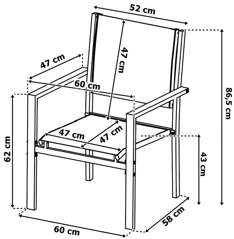 Súprava záhradného nábytku GRACIOSA čierna