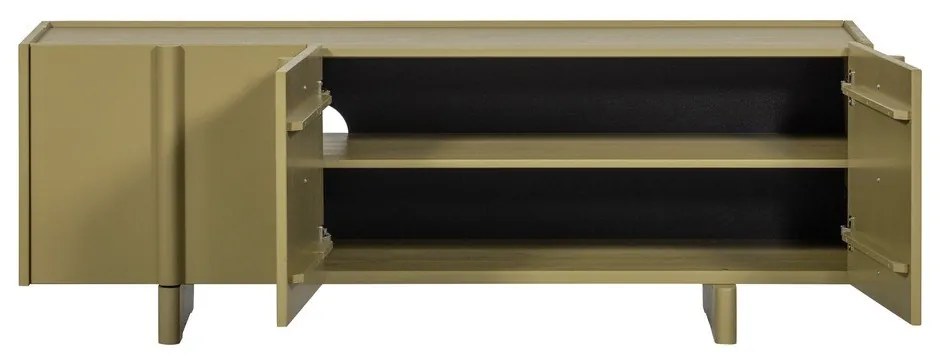 Zelený TV stolík z borovicového dreva 152x53x46 cm Basu – WOOOD