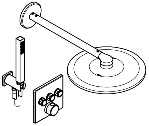 GROHE 34875000 - Sprchový systém PRECISION SMARTCONTROL 310 mm lesklý chróm