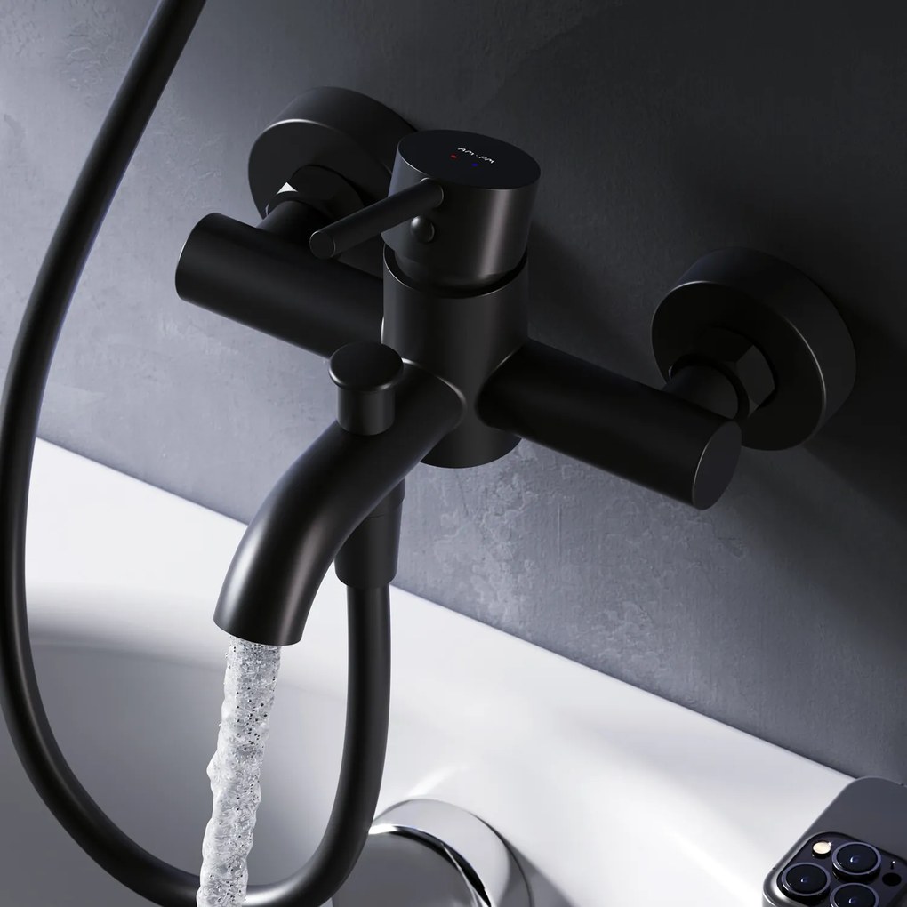 Vaňová a sprchová batéria AM.PM Spike FPA10022 jednopáková, čierna