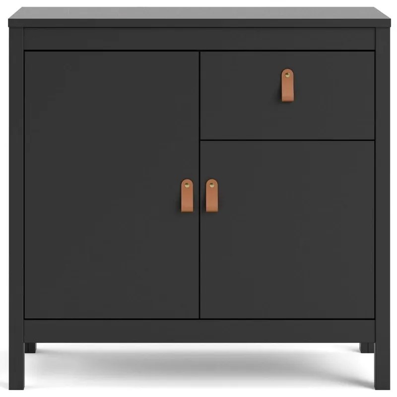 Čierna nízka komoda 82x80 cm Madrid – Tvilum