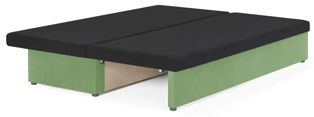 Rozkládací pohovka ROLO Černá/Zelená