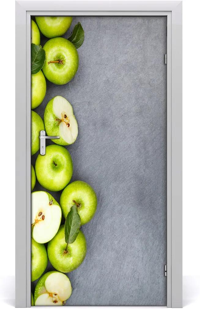 Fototapeta na dvere samolepiace  Zelená jablká