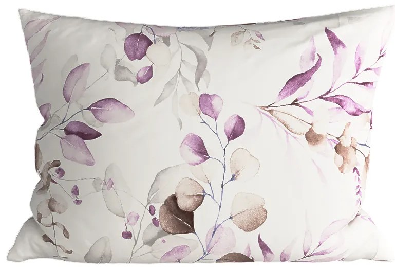 Sada 2 ks dekoračných obliečok na vankúš z mikrovlákna FLORANY 50x70 cm, biela