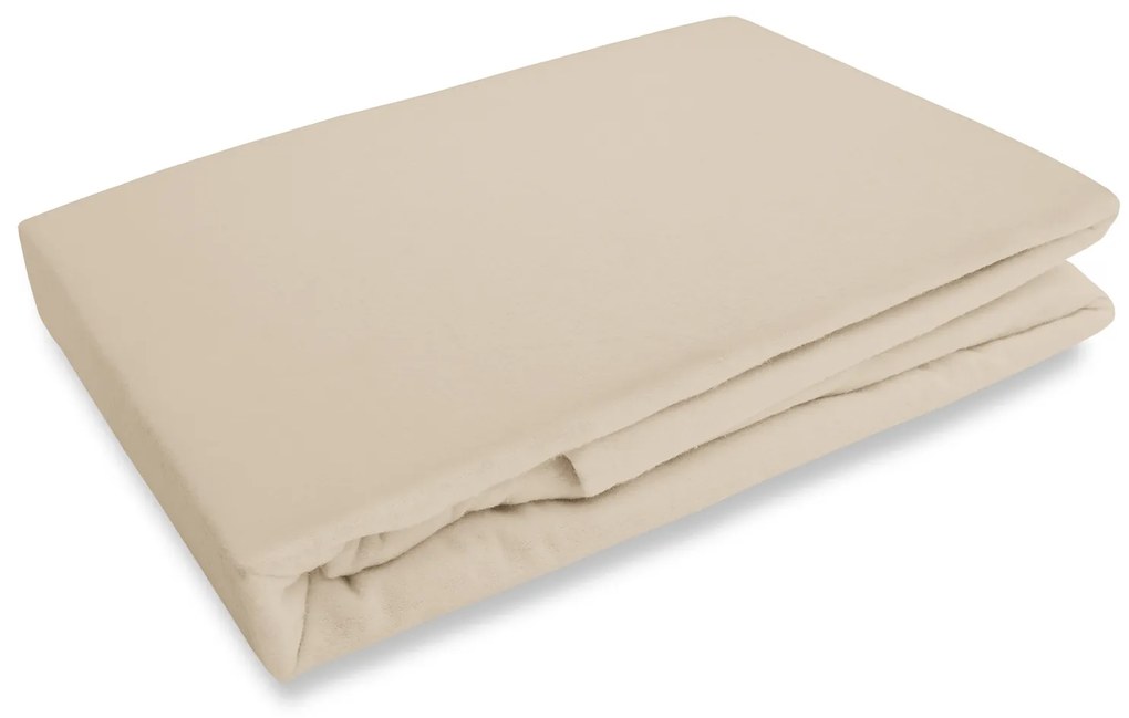 FLANELOVÉ PRESTIERADLO 90X200 CM SVETLOBÉŽOVÉ